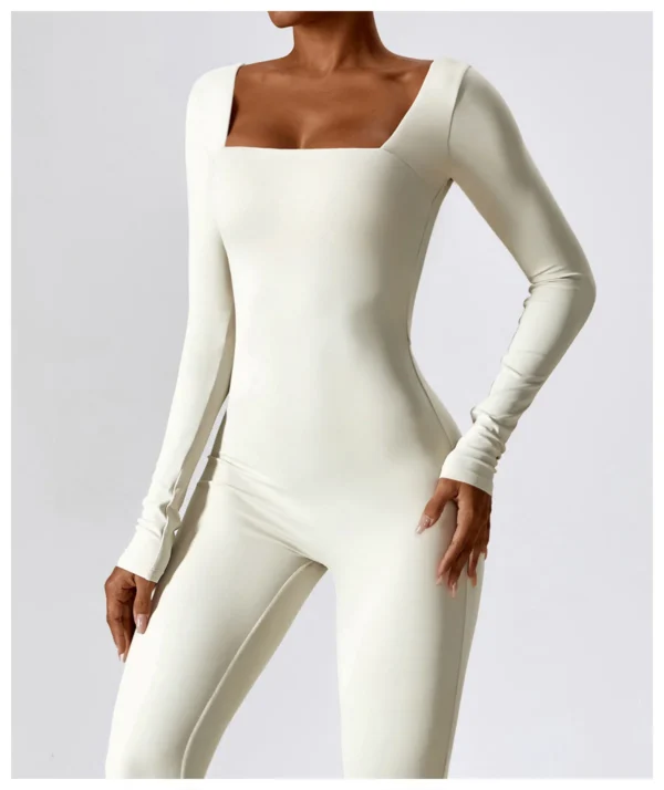 Square Neck Long Sleeve Bodysuit (4 Pack)